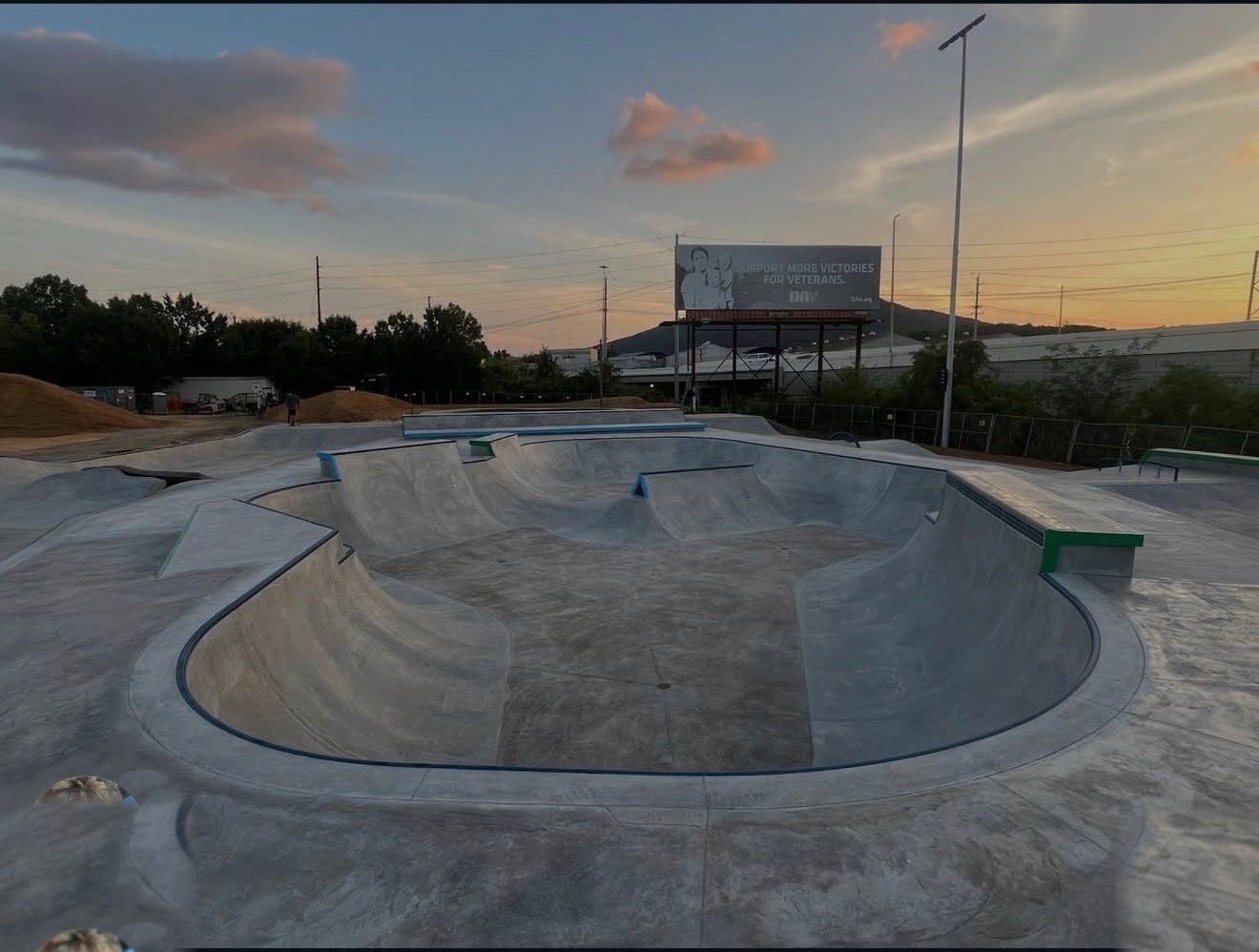 Concrete bowl at the new Chattanooga skatepark