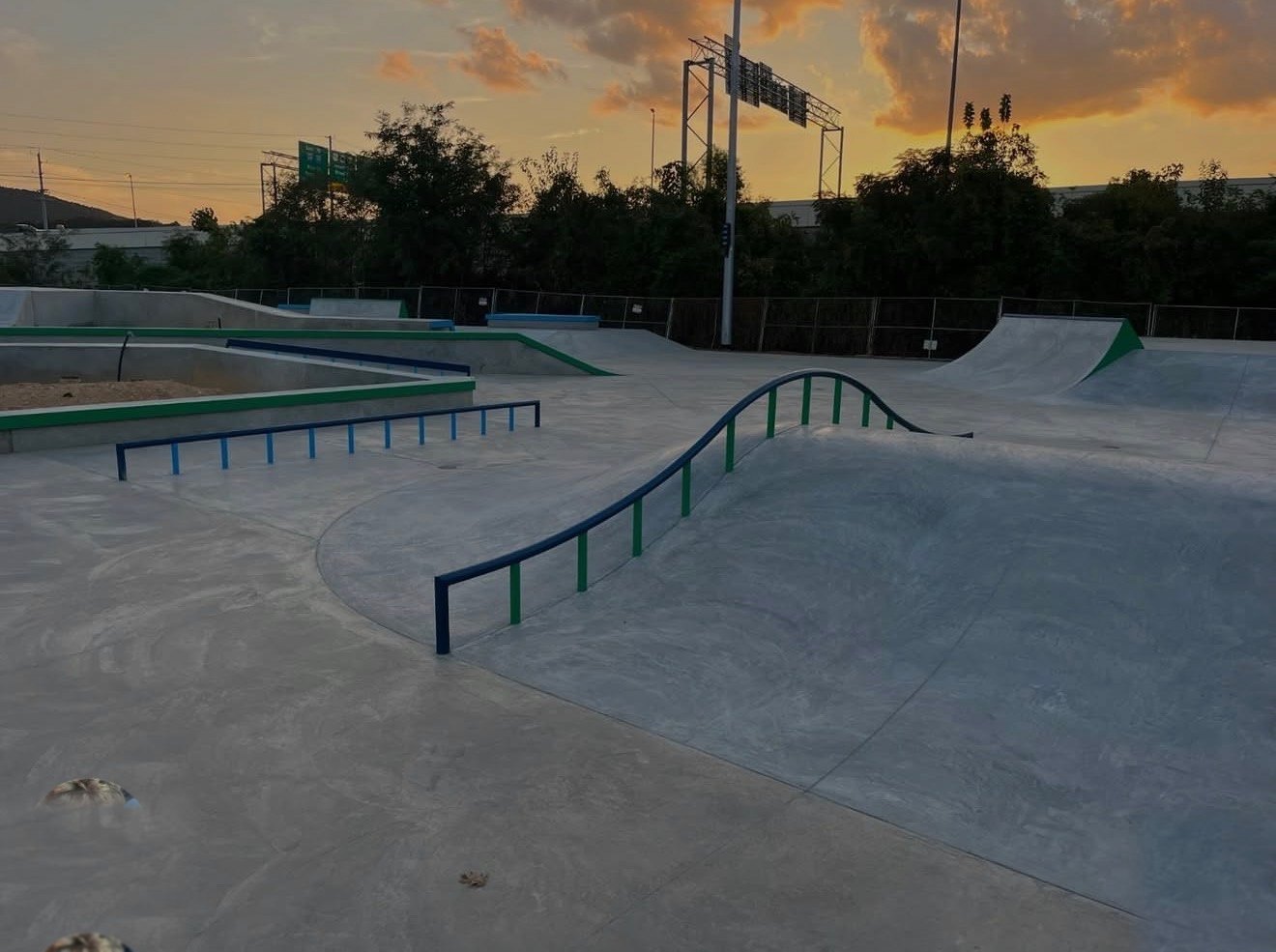 Rails and banks at the new Chattanooga skatepark